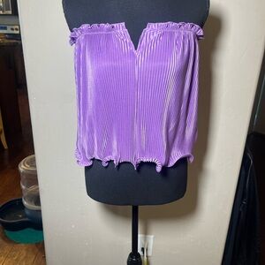 Purple‎ Pleated Women's Tube  Top SHEIN size L